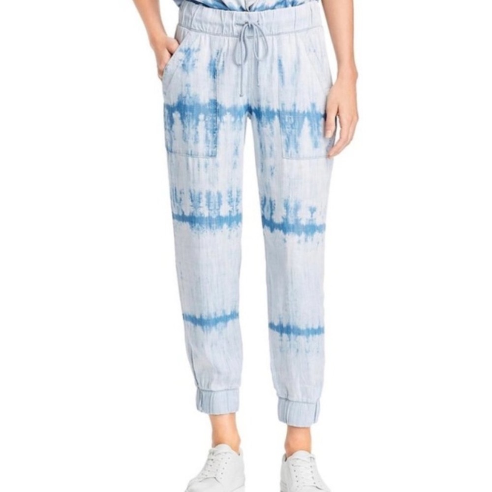 Bella Dahl blue chambray tie dye jogger pants XS